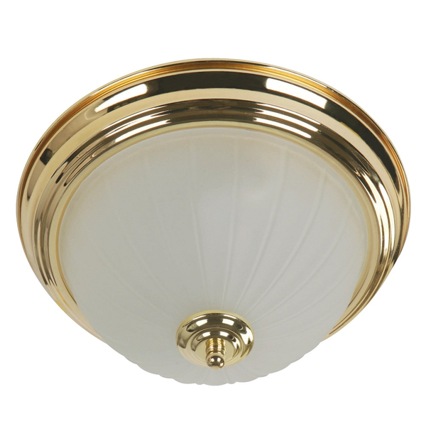 Lámpara plafón bronce pulido de 2 luces E27 60W