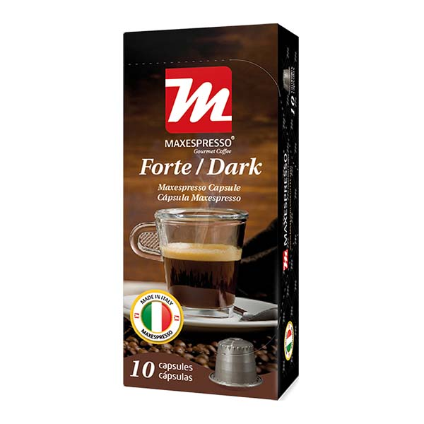 Café de sabor Forte - Dark en cápsula de 10 unidades