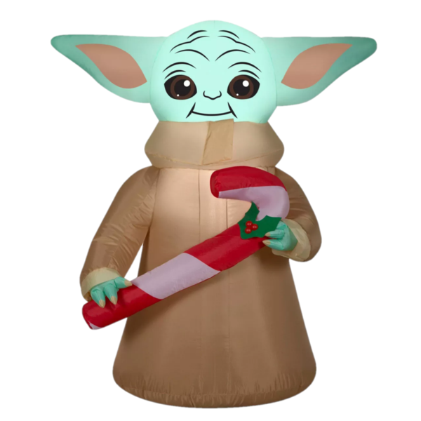 Inflable decorativo 3.5' diseño Baby Yoda navideño
