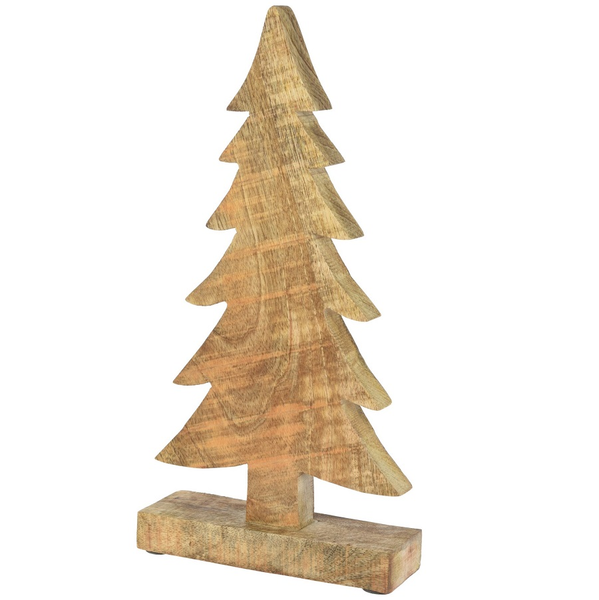 Árbol navideño de madera 33cm para adorno decorativo