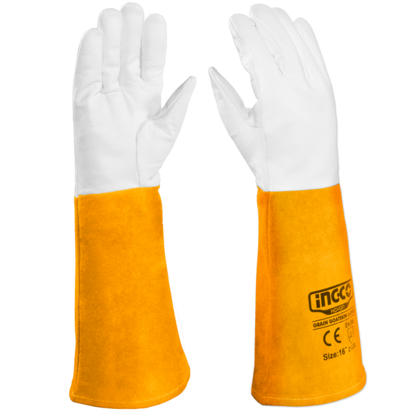 Guantes de piel de cabra de 16" para soldar