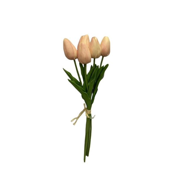 Ramo artificial 34cm de tulipanes color rosa