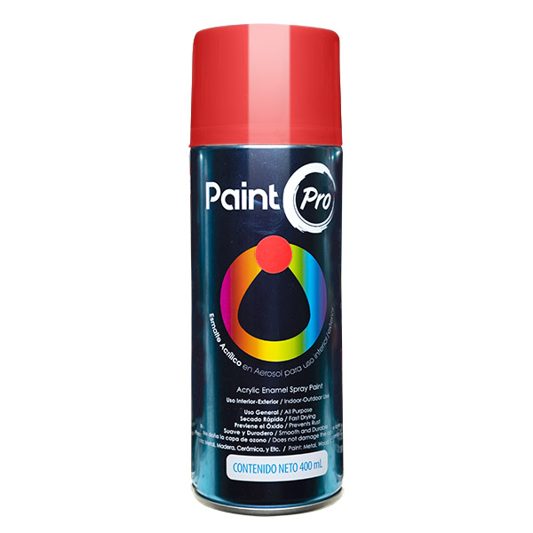 Pintura de esmalte acrílico en aerosol de 400ml color rojo