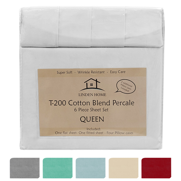 Juego de sábana T200 tamaño queen colores surtidos