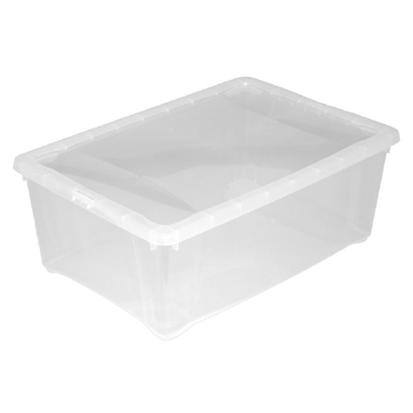 Caja plástica con tapa  37.5 x 26 x 13.5 cm