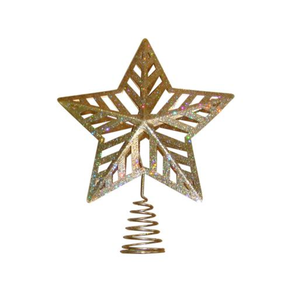 Punta de estrella para árbol de navidad color dorado