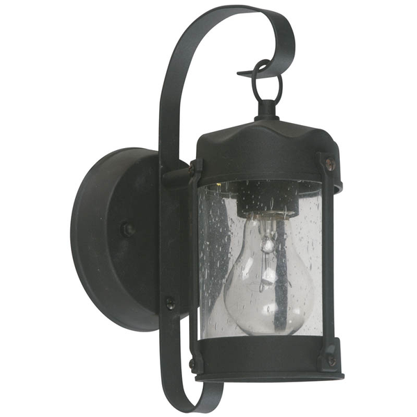 Lámpara de pared color negra de 1 luz E27 para exteriores
