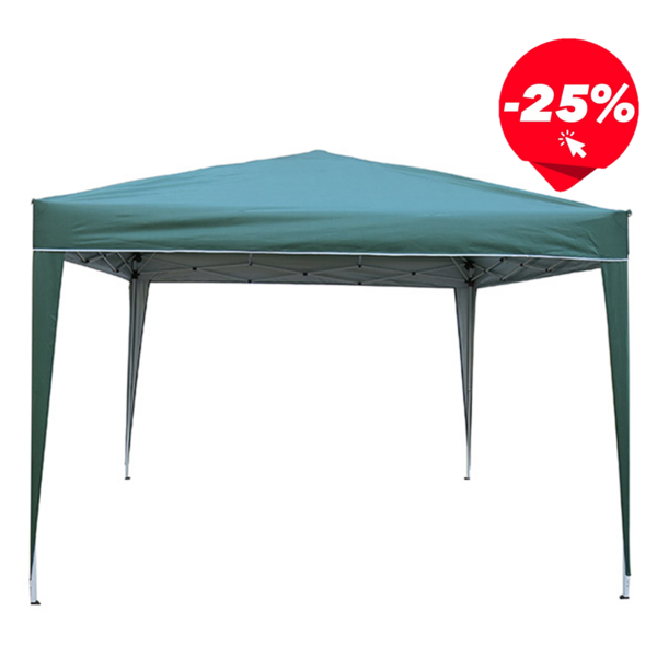 Gazebo plegable TXJ de 3m x 3m color verde