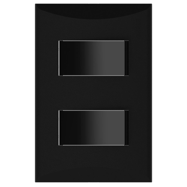Interruptor doble de 15A y 125V color negro