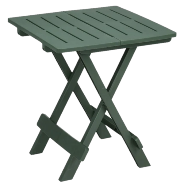 Mesa plegable plástica para camping color verde