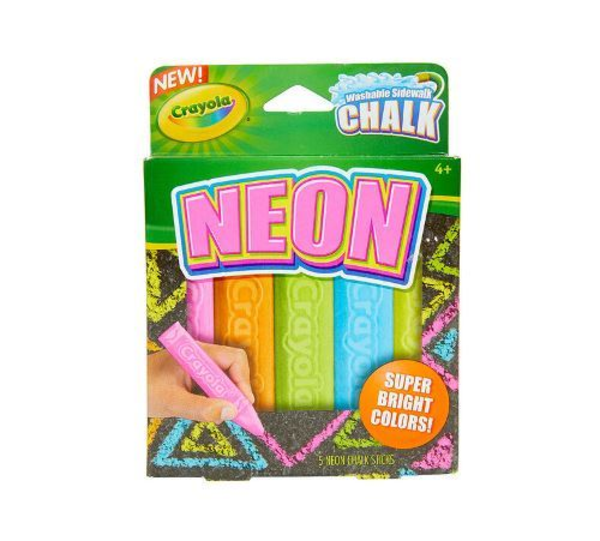 Tiza de acera colores Neon (5 unidades)- CRAYOLA