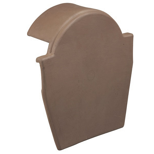 Tapón de cumbrera de arcilla para teja color marrón VEREA