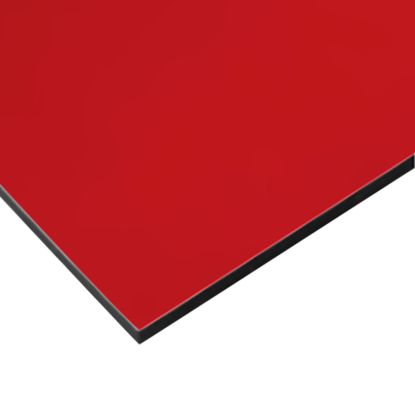 Lámina de durabond de 1.22m x 2.44m x 4mm color rojo