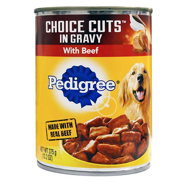 Alimento húmedo en lata de 375g  perros adultos sabor a carne