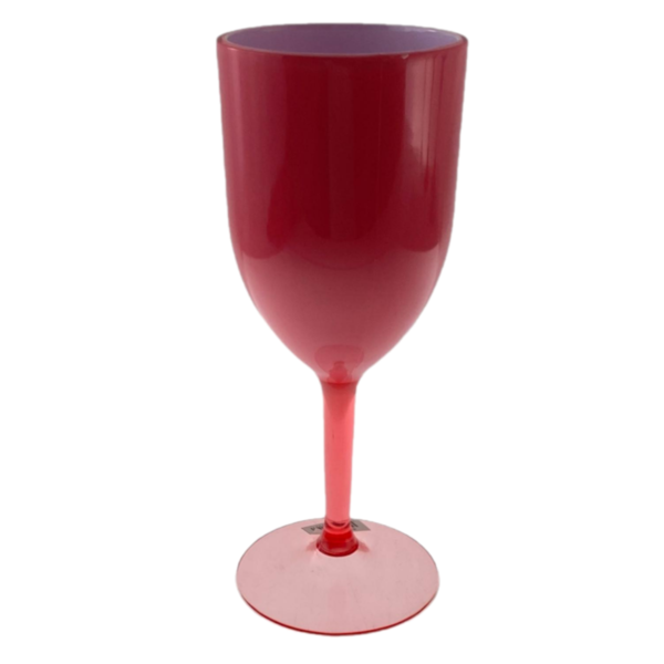 Copa plástica 18cm x 7.2cm diseño liso color rosa sandía