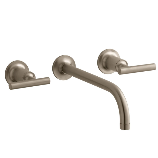 Llave de lavamanos Purist® bronce cepillado vibrante montaje en pared