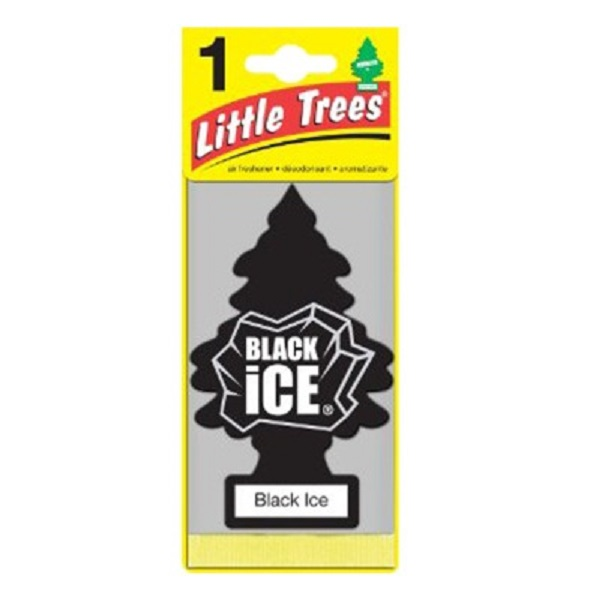Ambientador colgante para auto con aroma a black ice LITTLE TREES