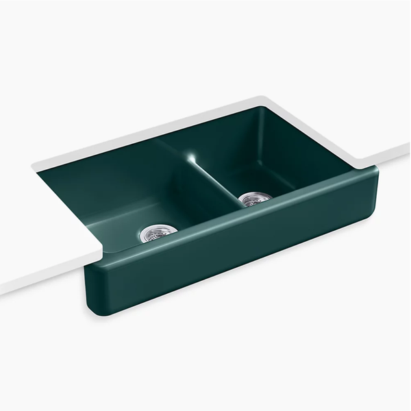 Fregador de cocina Whitehaven™ 35-1/2" acabado verde azulado