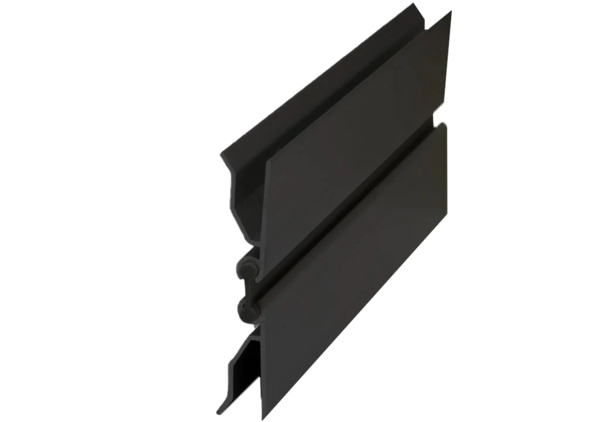 Esquinero de aluminio de 10cm para zócalo color negro