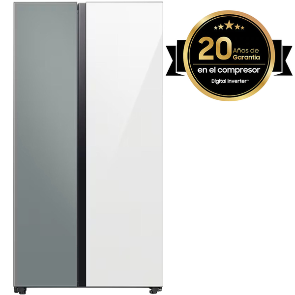 Refrigerador Side by Side de 23 pies³ inverter color gris/blanco