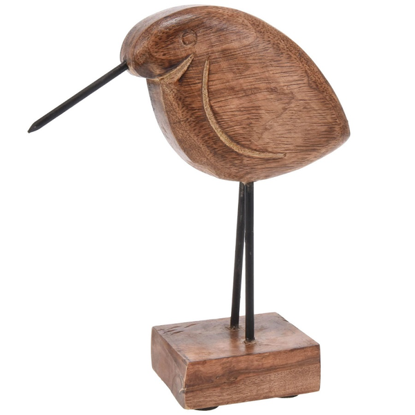 Estatuilla de pájaro de madera