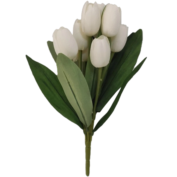 Planta artificial Tulipanes color blanco