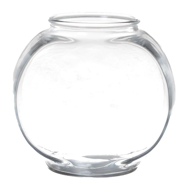 Envase de vidrio estilo Fishbowl de 1/2 galón