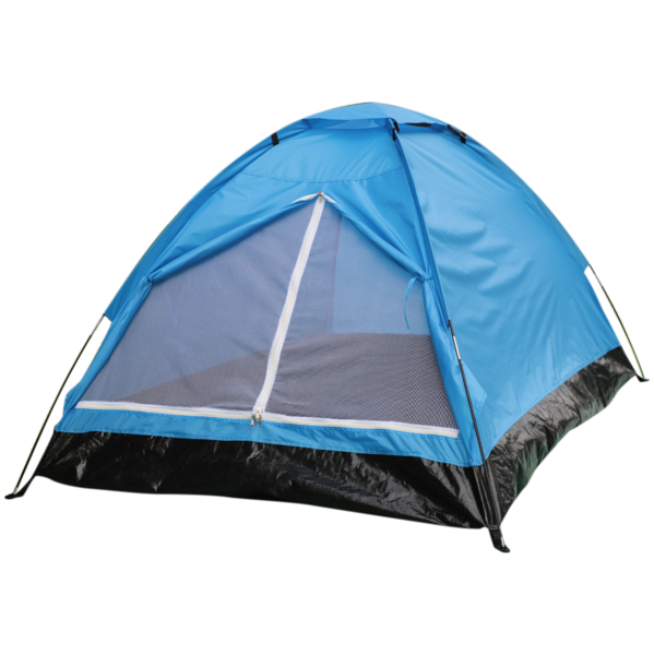 Tienda de acampar de 180mm x 100mm color azul - 4 personas