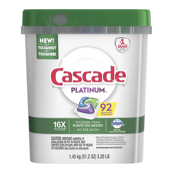 Lavaplatos Cascade Platinum (92 cápsulas) - Cascade