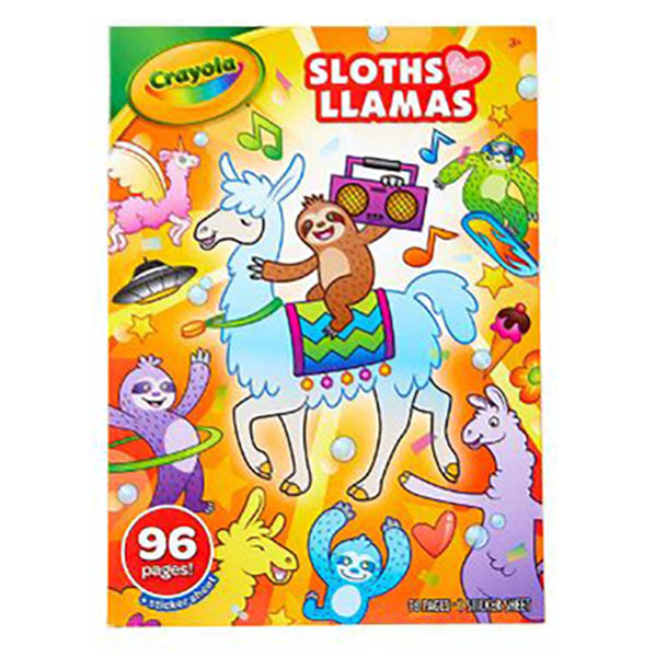 Libro de pintar Sloths love Llamas 96 páginas- CRAYOLA