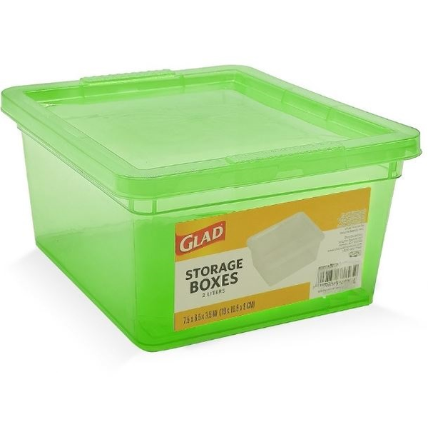 Caja de almacenamiento de 2L color verde