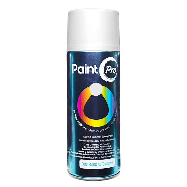 Pintura de esmalte acrílico en aerosol de 400ml color blanco mate