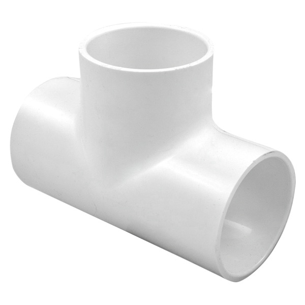 Tee PVC de 1-1/4" lisa para tubería y conexiones