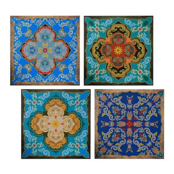 Cuadros decorativos de 30cm x 30cm tipo mosaico de 4 diseños surtidos