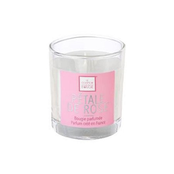 Vela en vaso de vidrio 190g aroma Pétalo de Rosa