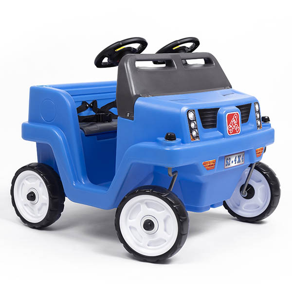 Carrito modelo SUV de empujar Side-by-Side color azul para niños