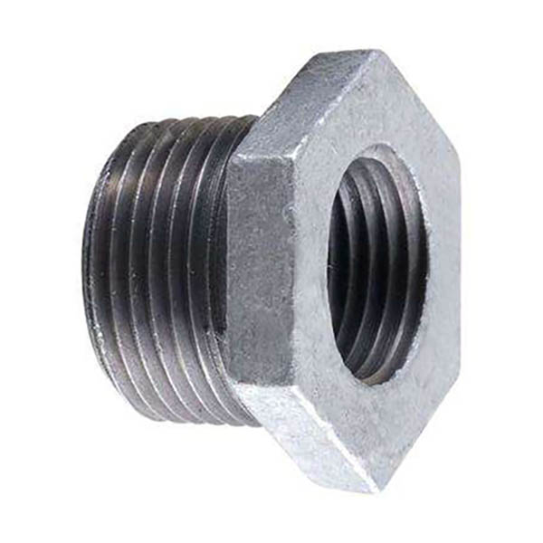 Reducción galvanizado de 1-1/4" x 1/2" roscada