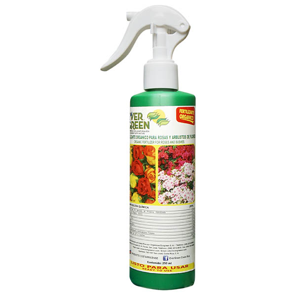 Fertilizante orgánico de 250ml listo uso en rosas y arbustos de flores