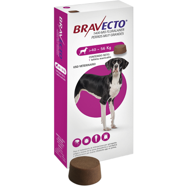 Pastilla masticable para perros grandes de 40 a 56Kg  - 1 Tableta