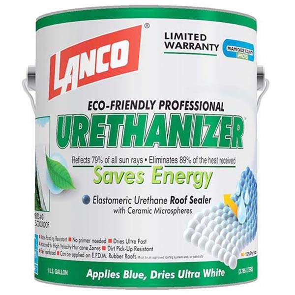 Pintura impermeabilizante Urethanizer para techos color blanco de 1gl