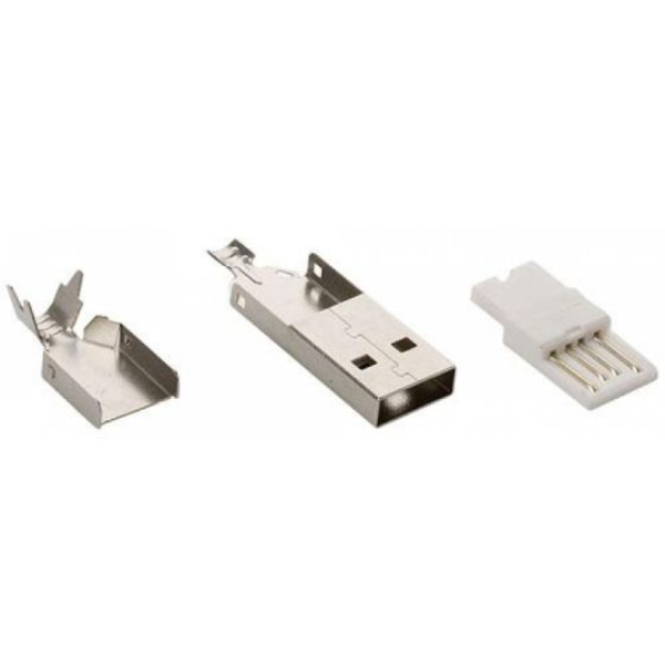 Conector USB sin cubierta para soldar