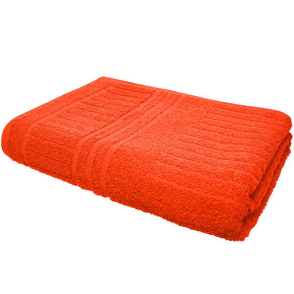 Toalla de baño modelo Stripes de color naranja