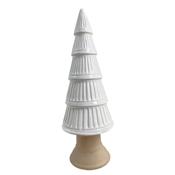 Árbol decorativo de cerámica de 25cm color blanco