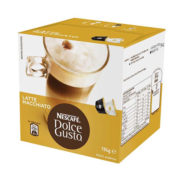 Latte macchiato en polvo a base de café y leche de 16 cápsulas NESCAFÉ