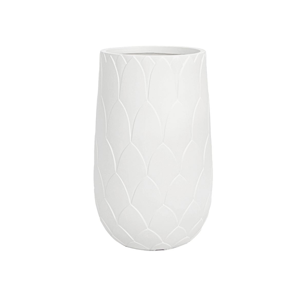 Pote fibra de arcilla Avellano 47x75cm color blanco