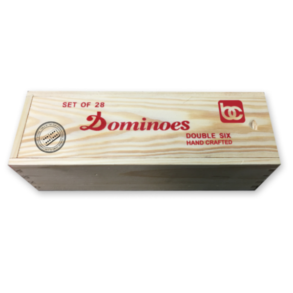 Juego de dominos en caja madera