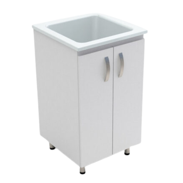 Mueble RH con lavarropa Aqua de 50cm x 50cm blanco brillo