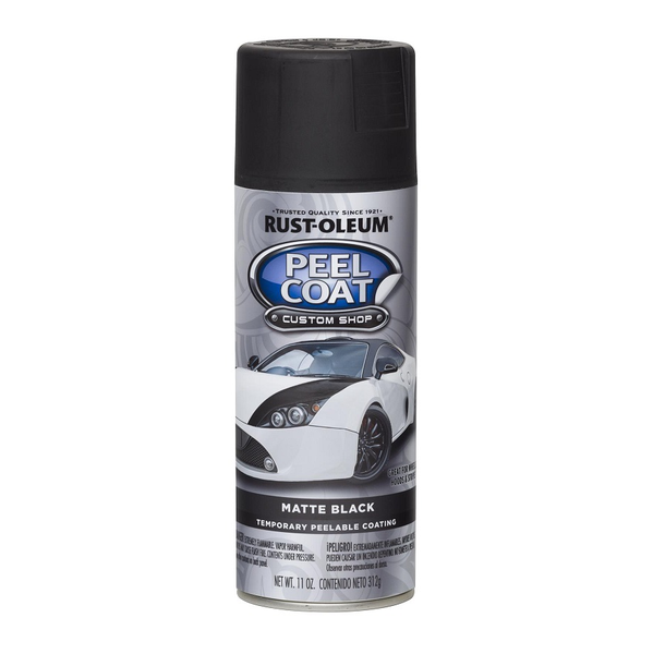 Spray automotriz Peel Coat color negro de 11oz