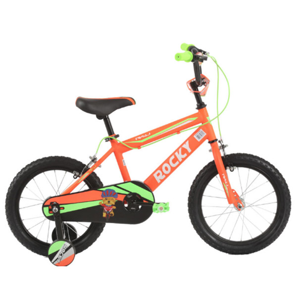 Bicicleta de 16" Rocky para niño de color naranja