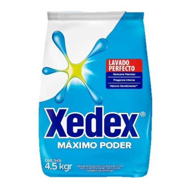 Detergente en polvo Máximo Poder de 4.5kg XEDEX